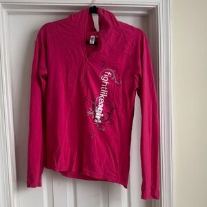 Pink 'Fight Like a Girl' Long Sleeve Shirt